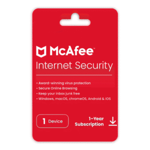McAfee Internet Security - 1 Device for 1 Year - Digital Subscription